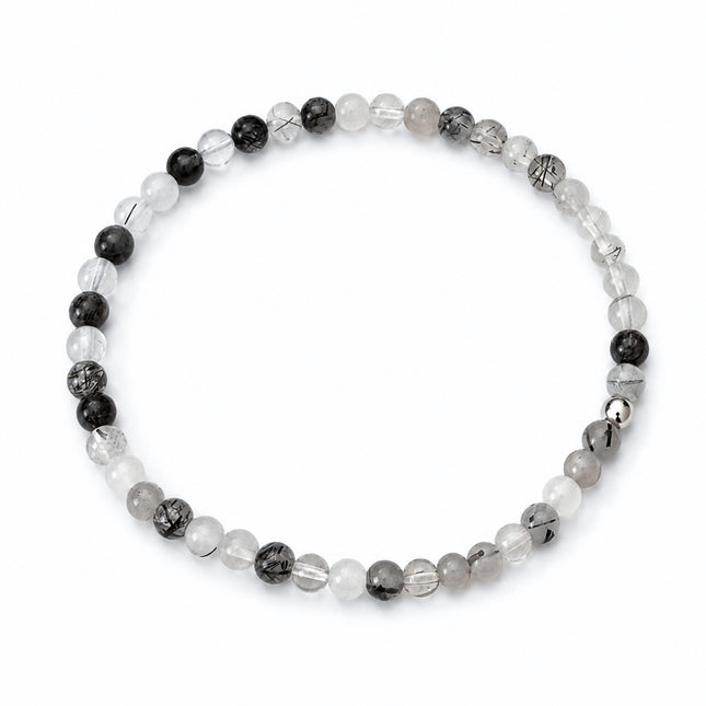 Turmalinquarz Perlenarmband (4mm Perlen)