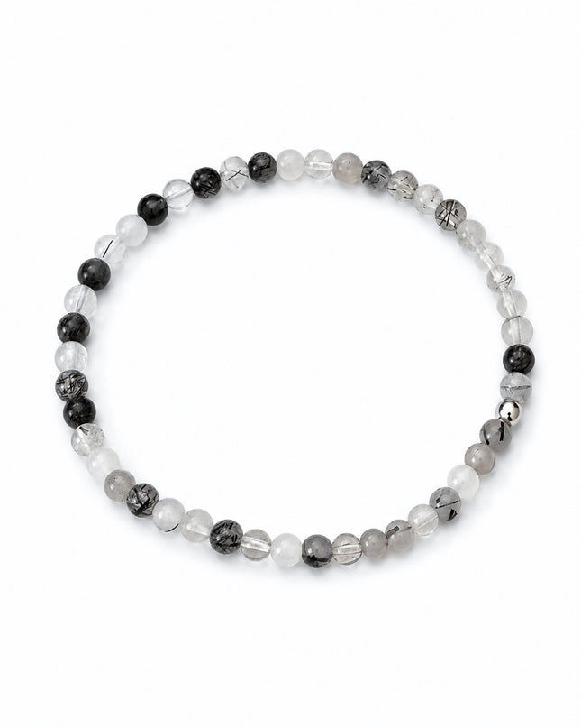 Turmalinquarz Perlenarmband (4mm Perlen)