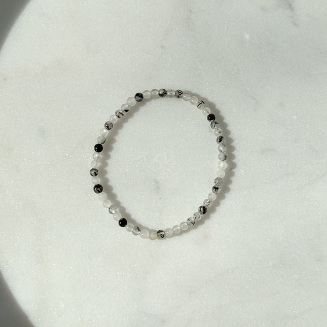 Turmalinquarz Perlenarmband (4mm Perlen)