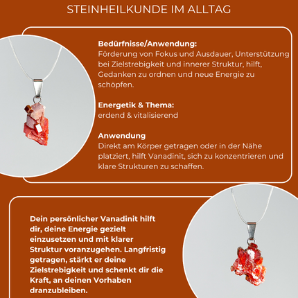 Vandinit Anhänger - 925 Silber