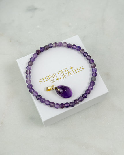 Amethyst Schmuck-Set - Armband & Anhänger
