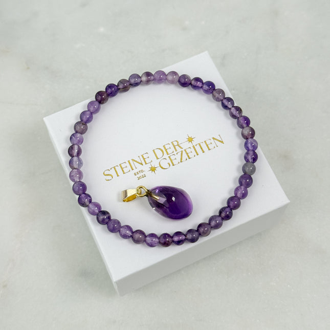 Amethyst Schmuck-Set - Armband & Anhänger