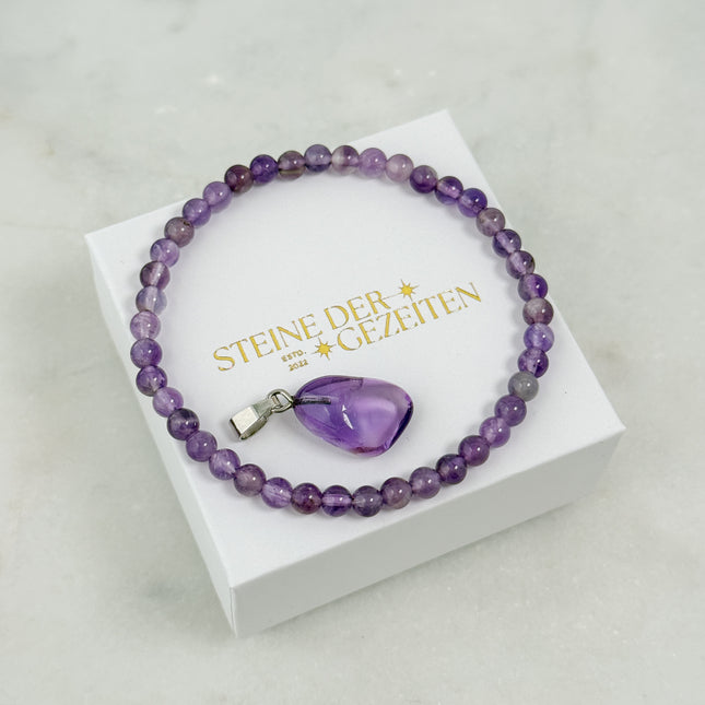 Amethyst Schmuck-Set - Armband & Anhänger