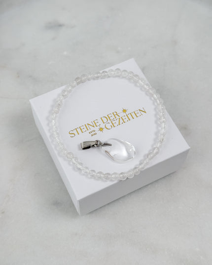 Bergkristall Schmuck-Set - Armband & Anhänger