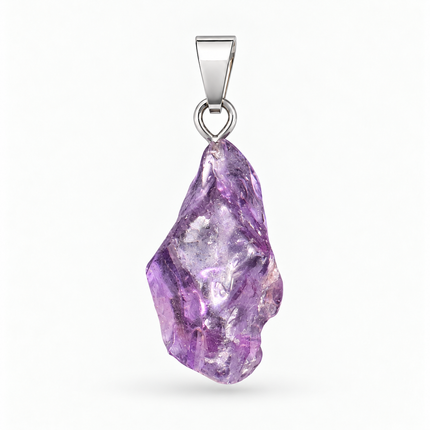 Amethyst Rohstein Kettenanhänger