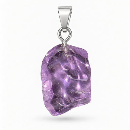 Amethyst Rohstein Kettenanhänger