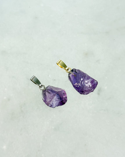 Amethyst Rohstein Kettenanhänger