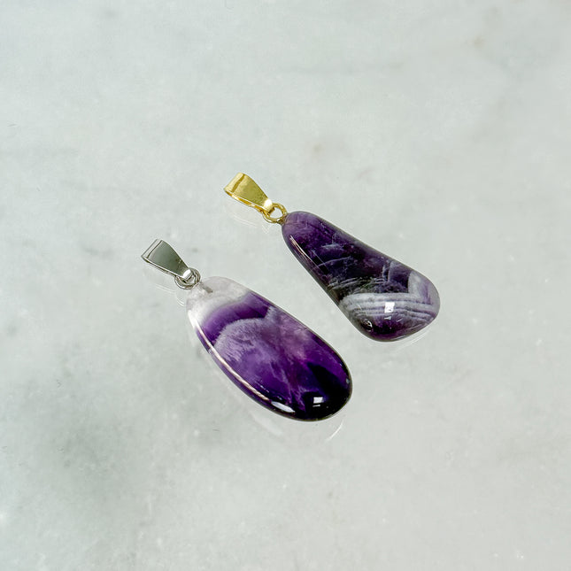 Amethyst Chevron Kettenanhänger