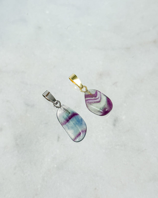 Regenbogen Fluorit Kettenanhänger