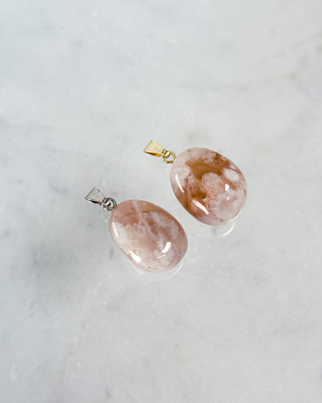 Blumenachat Kettenanhänger