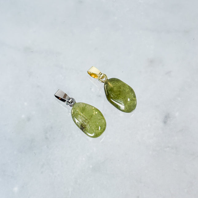 Grüner Granat (Grossular) Kettenanhänger