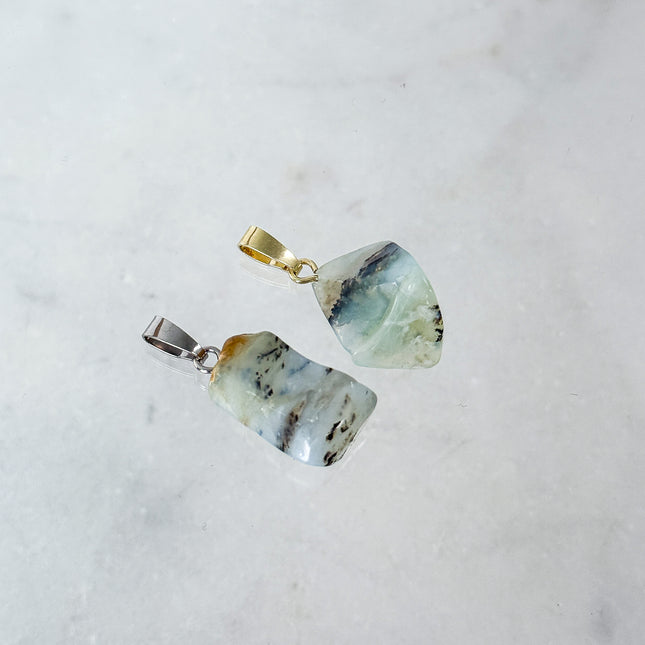 Opal blau Kettenanhänger