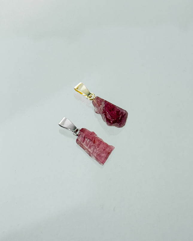 Roter Turmalin Kettenanhänger - Rubellit