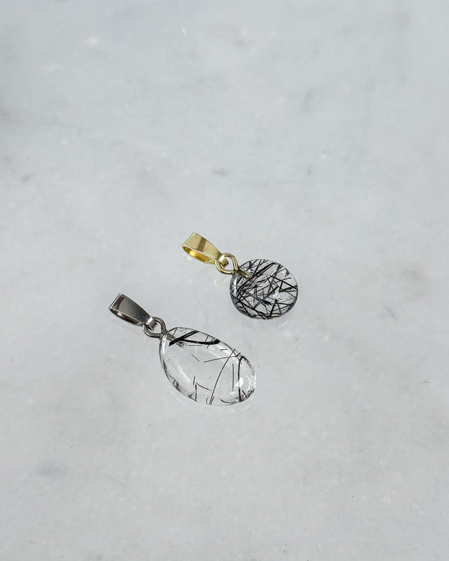 Turmalinquarz Kettenanhänger - Premiumqualität