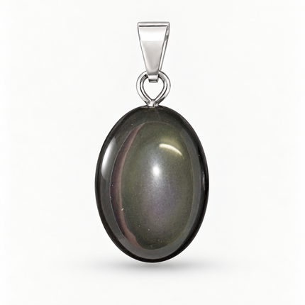 Obsidian (Regenbogenobsidian) Kettenanhänger