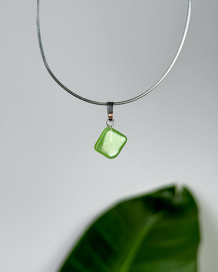 Jade (Jade-Nephrit) Anhänger - 925 Silber
