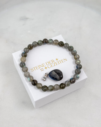 Labradorit Schmuck-Set - Armband & Anhänger