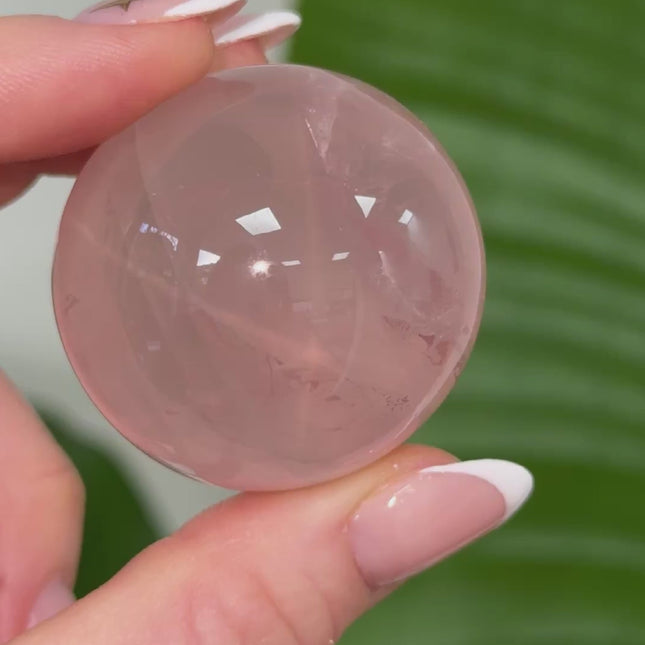 Rosenquarz Kugeln mit Stern