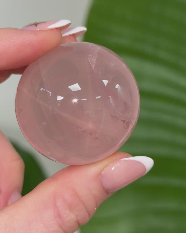 Rosenquarz Kugeln mit Stern