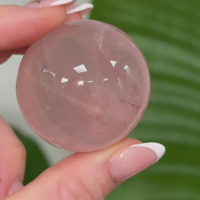 Rosenquarz Kugeln mit Stern