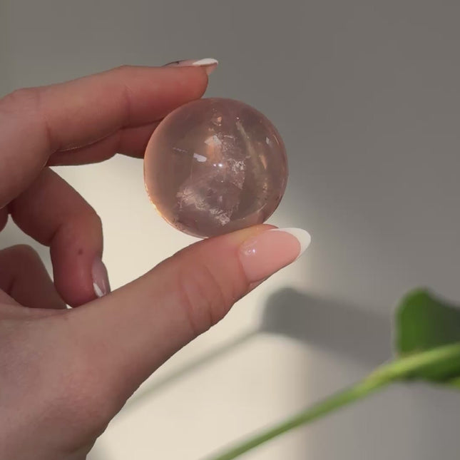 Rosenquarz Kugeln mit Stern