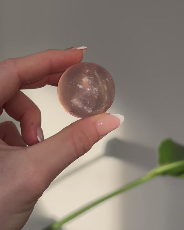 Rosenquarz Kugeln mit Stern