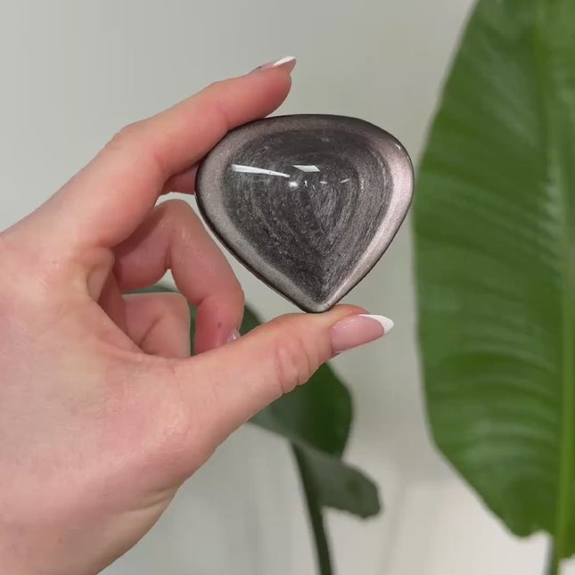 Silberobsidian Herz