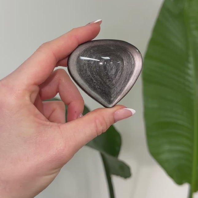 Silberobsidian Herz
