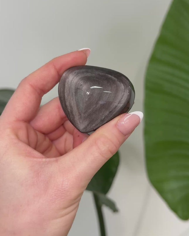 Silberobsidian Herz