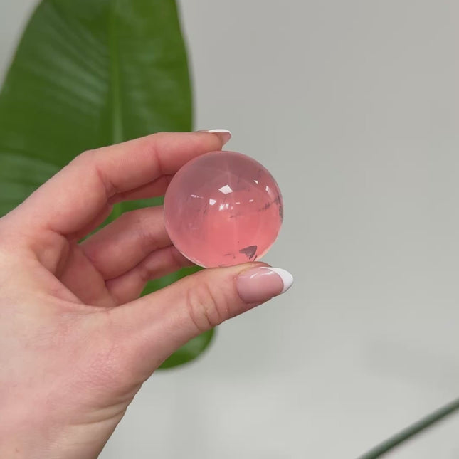 Rosenquarz Kugeln mit Stern