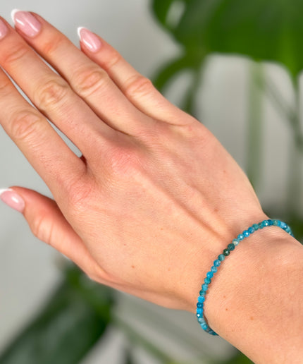Apatit facettiert Perlenarmband - verstellbar