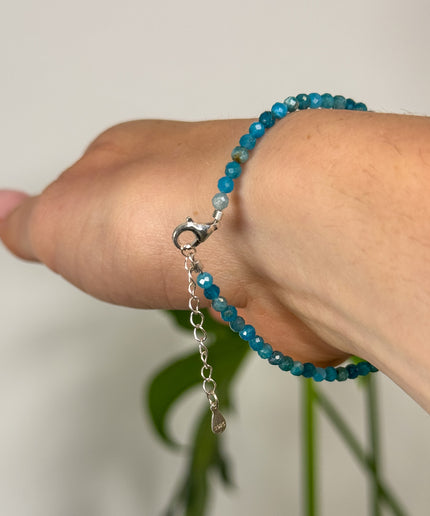 Apatit facettiert Perlenarmband - verstellbar