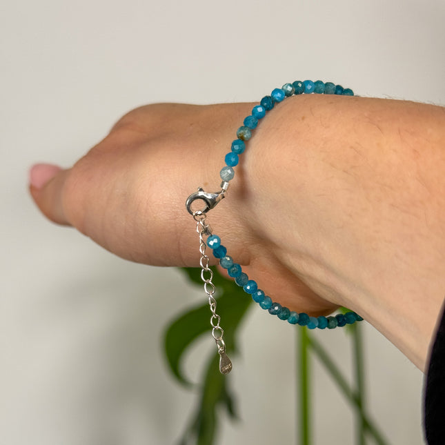 Apatit facettiert Perlenarmband - verstellbar